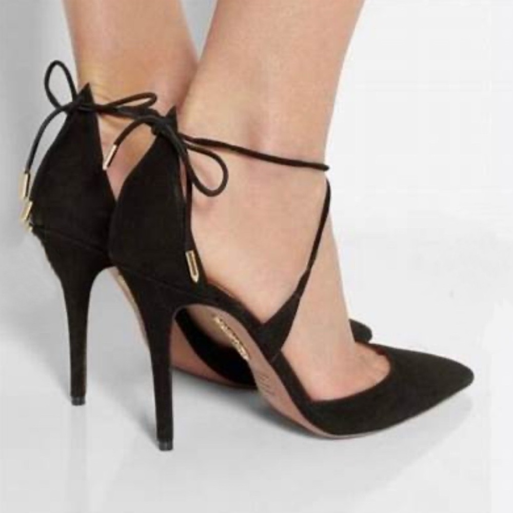 AQUAZZURA Very Matilde Suede Pump 7.5